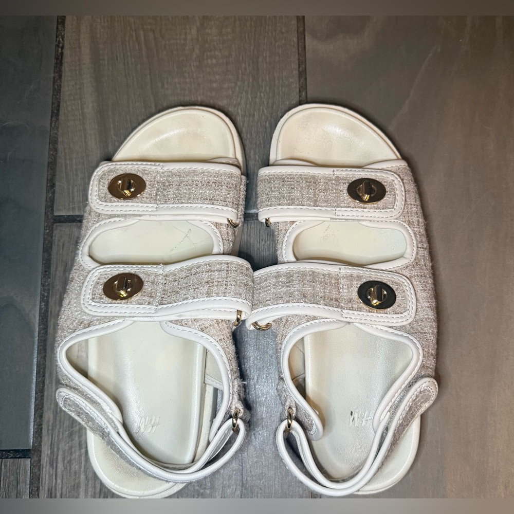 H&M Women's Sandals in Cream and White